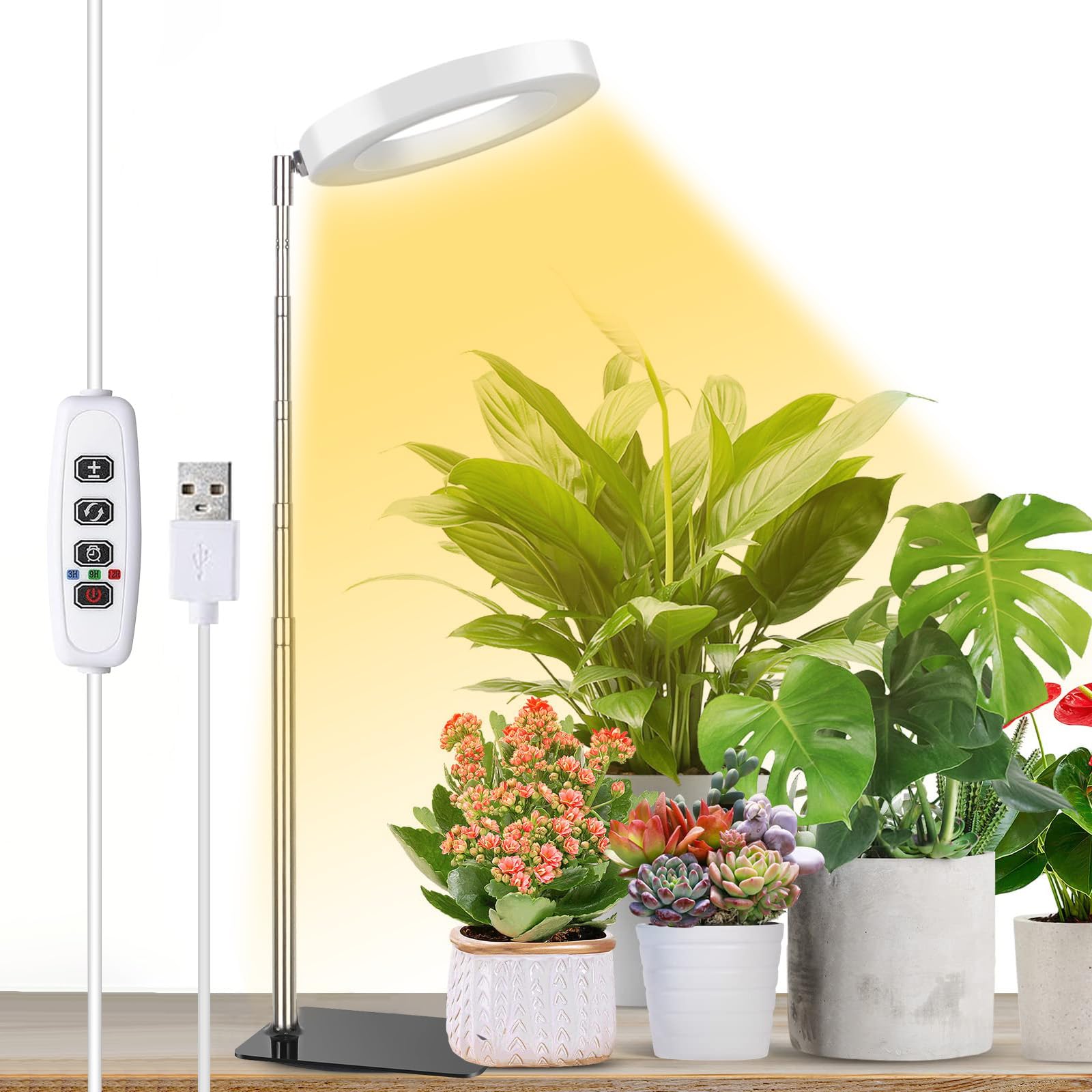 Amazon.co.jp: 雲見 植物育成ライト LED スタンド 室内栽培ライト 定時